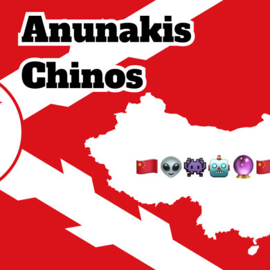 mapa de china con logo podcast